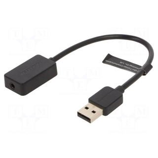 PC extension card: sound | black | Jack 3.5mm socket,USB A plug