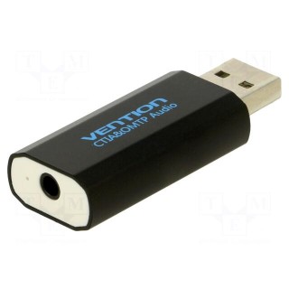 PC extension card: sound | black | Jack 3.5mm socket,USB A plug