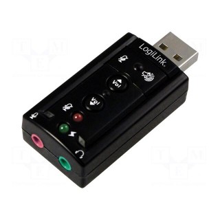 PC extension card: sound | Jack 3,5mm | USB 2.0,stereo 7.1