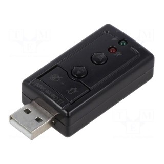 PC extension card: sound | stereo 7.1,USB 2.0 | volume control