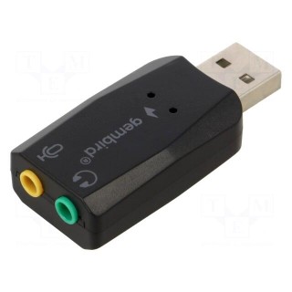 PC extension card: sound | USB 2.0 | PnP | black