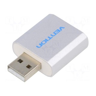 PC extension card: sound | USB 2.0 | silver