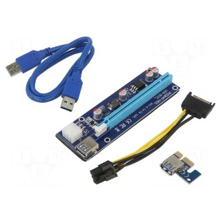 Riser | USB 3.0 | blue | Application: Bitcoin Miner | 600mm