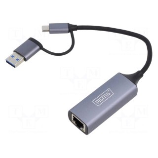 USB to Fast Ethernet adapter | USB 3.1 | grey | 0.15m