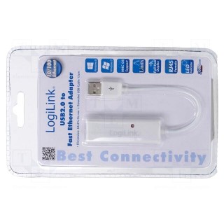 USB to Fast Ethernet adapter with USB hub | USB 2.0