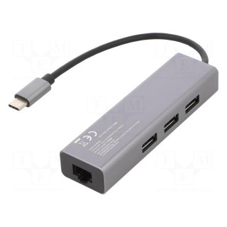 USB to Fast Ethernet adapter with USB hub | USB 3.0,USB 3.1