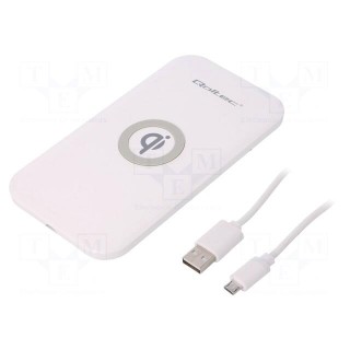 Inductance charger | white | Standard: Qi,Quick Charge 3.0 | 5÷9VDC