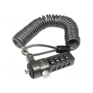Security wire | black | Features: cipher security | 1.8m