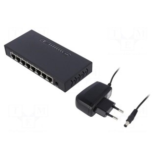 Switch Gigabit Ethernet | black | WAN:  RJ45 | Number of ports: 8