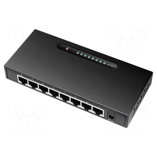 Switch Gigabit Ethernet | black | WAN:  RJ45 | Number of ports: 8