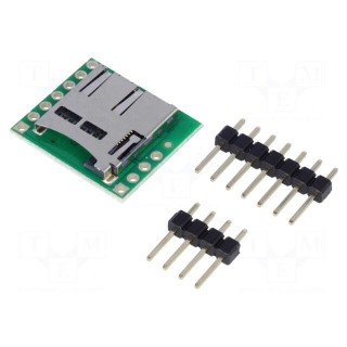 Module: adapter | pin strips,microSD | microSD