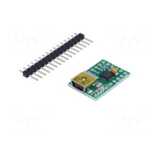 Module: converter | USB-UART | USB B mini | 5VDC | 921.6kbps