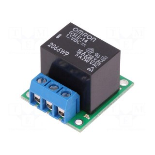 Module: relay | Channels: 1 | 12VDC | max.250VAC | 10A | GPIO | toff: 5ms