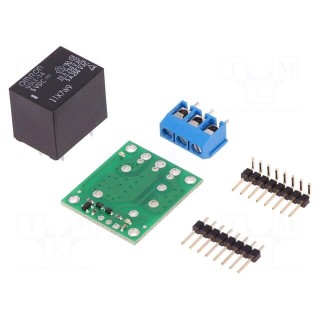 Module: relay | Ch: 1 | 5VDC | max.250VAC | 10A | Uswitch: max.125VDC