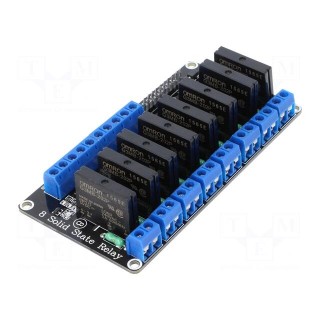 Module: relay | solid state relay | Channels: 8 | 5VDC | max.240VAC | 2A
