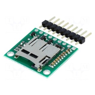 Module: adapter | SD micro | 5VDC | SD Micro,pin strips