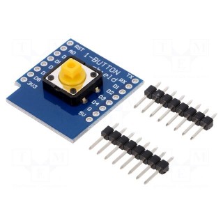 Module: button | 3.3÷5VDC | digital | 25.8x28.1x5mm | module | D1 mini