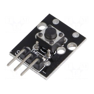 Module: button | 3.3÷5VDC | digital | module | Arduino | screw | Ch: 1