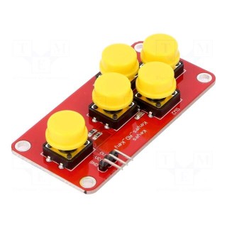 Module: button | yellow | No.of butt: 5 | Output signal: analog