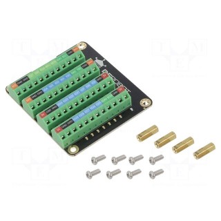 Module: extension | connectors | 7÷24VDC | 65x56.5mm | 26AWG÷16AWG