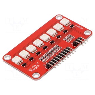 Module: LED | 5VDC | No.of diodes: 8 | Channels: 8 | Colour: RGB