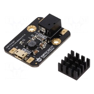 Module: Li-Po/Li-Ion charger | 5VDC | USB B micro | 1A | 8.4V | 28x37mm