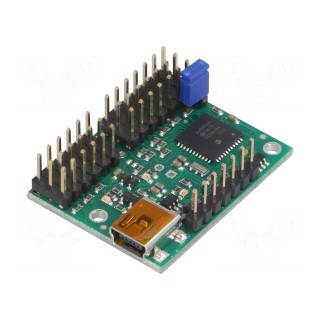 Servo controller | USB-UART | Ch: 12 | 279x361mm | 5÷16VDC | 1÷333Hz