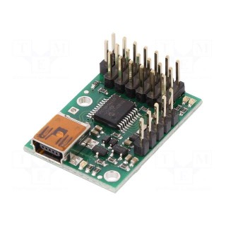 Servo controller | USB-UART | Channels: 6 | 216x305mm | 5÷16VDC | 4.8g