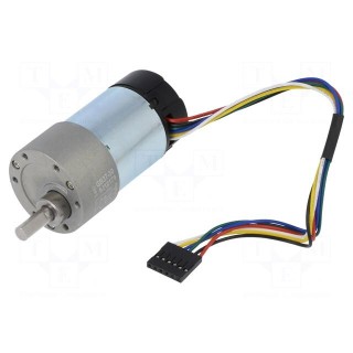 Motor: DC | with gearbox | 24VDC | 3A | Shaft: D spring | 330rpm | Ø: 37mm