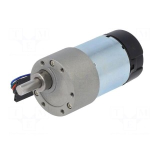Motor: DC | with gearbox | 24VDC | 3A | Shaft: D spring | 330rpm | Ø: 37mm