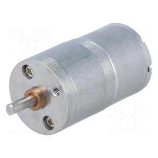 Motor: DC | with gearbox | 2÷7.5VDC | 600mA | Shaft: D spring | 97rpm