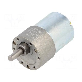 Motor: DC | with gearbox | 6÷12VDC | 5.5A | Shaft: D spring | 530rpm
