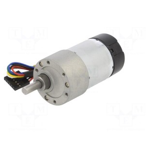 Motor: DC | with gearbox | 6÷12VDC | 5.5A | Shaft: D spring | 540rpm