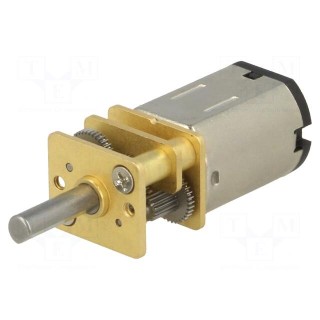 Motor: DC | with gearbox | HPCB 6V | 6VDC | 1.5A | Shaft: D spring