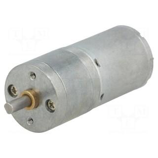 Motor: DC | with gearbox | HP | 12VDC | 5.6A | Shaft: D spring | 100rpm