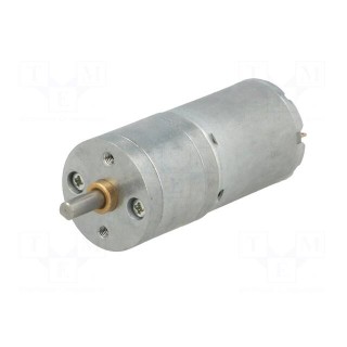 Motor: DC | with gearbox | HP | 12VDC | 5.6A | Shaft: D spring | 130rpm