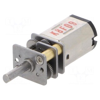 Motor: DC | with gearbox | HP | 6÷12VDC | 1.5A | Shaft: D spring | 85rpm