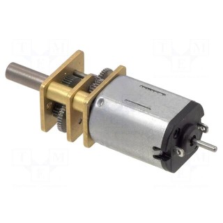 Motor: DC | with gearbox | HP | 6VDC | 1.6A | Shaft: D spring | Trans: 10: 1
