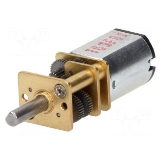 Motor: DC | with gearbox | HP | 6VDC | 1.6A | Shaft: D spring | Ioper: 70mA