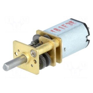 Motor: DC | with gearbox | HP | 6VDC | 1.6A | Shaft: D spring | Ioper: 70mA