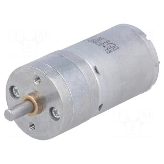 Motor: DC | with gearbox | HP | 6VDC | 6A | Shaft: D spring | 990rpm