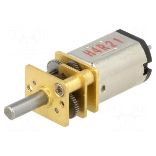 Motor: DC | with gearbox | HPCB 12V | 12VDC | 750mA | Shaft: D spring