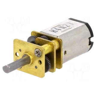 Motor: DC | with gearbox | HPCB 12V | 12VDC | 750mA | Shaft: D spring