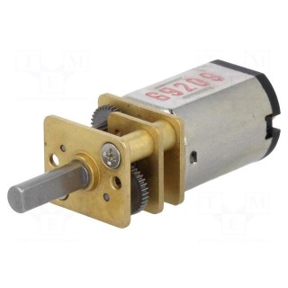 Motor: DC | with gearbox | HPCB 6V | 6VDC | 1.5A | Shaft: D spring | 75: 1