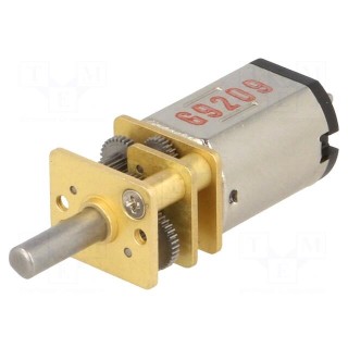 Motor: DC | with gearbox | HPCB | 6VDC | 1.5A | Shaft: D spring