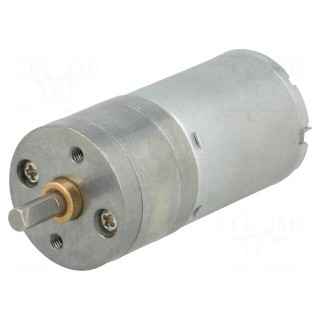 Motor: DC | with gearbox | LP | 12VDC | 1.1A | Shaft: D spring | 260rpm