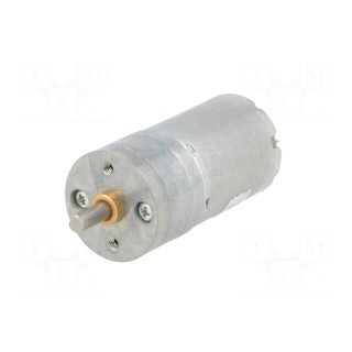 Motor: DC | with gearbox | LP | 6VDC | 2.4A | Shaft: D spring | 590rpm