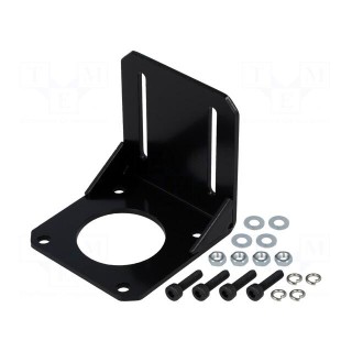 Bracket | black | Pcs: 1 | bracket,mounting screws | Holder mat: steel