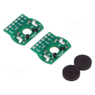 Sensor: Hall | Pcs: 2 | encoders,magnet | 2.7÷18VDC | soldered