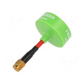Antenna | green | 12g | SMA | 5.8GHz | 35x62mm | 50Ω | Antenna: WiFi | 3dBi